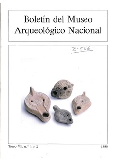 Boletín del Museo Arqueológico Nacional, tomo VI, nº 1 y 2, 1988