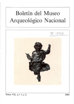 Boletín del Museo Arqueológico Nacional, tomo VII, nº 1 y 2, 1989