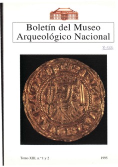 Boletín del Museo Arqueológico Nacional, tomo XIII, nº 1 y 2, 1995
