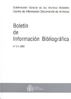 Boletín de Información Bibliográfica nº 3-4, 2003 